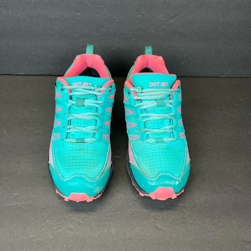Outjet Waterproof Hiking Shoes Size 7.5 Non-Slip Trails Walking Outdoor Sneakers